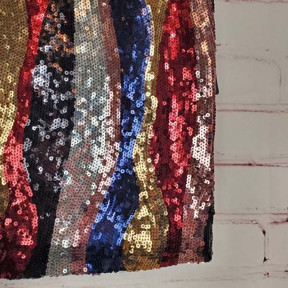 RACHEL Rachel Roy Veda Sequins Top Size M - Picture 6 of 7